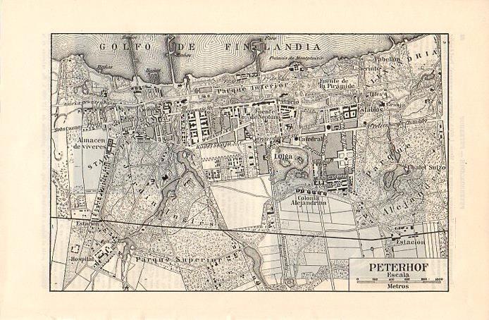 LAMINA V09271: Plano de Peterhof, Rusia