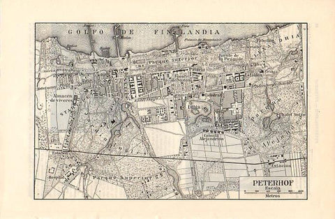 LAMINA V09271: Plano de Peterhof, Rusia