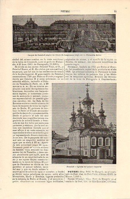LAMINA V09272: Iglesia del palacio imperial de Peterhof, Rusia