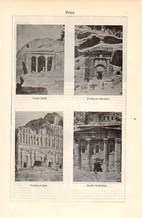 LAMINA V09280: Tumbas en Petra, Jordania