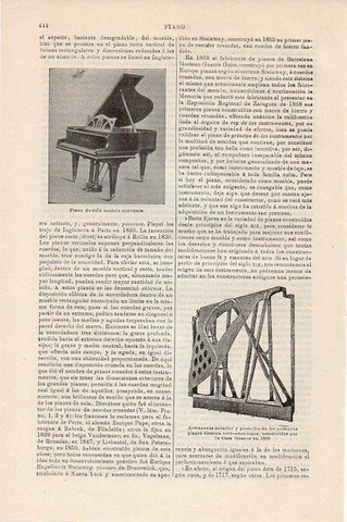 LAMINA V09344: Armazones de piano por la Casa Guarro en 1808