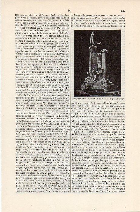 LAMINA V09337: Monumento a Pi i Margall, por Blay