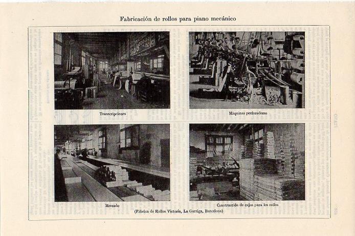 LAMINA V09348: Fabricacion de rollos para piano mecanico