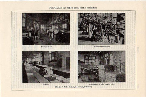 LAMINA V09348: Fabricacion de rollos para piano mecanico