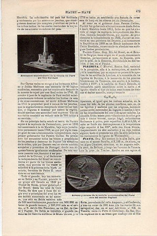 LAMINA V09355: Medalla conmemorativa del Piave, por Pagliani
