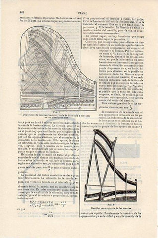LAMINA V09349: Estructura de un piano de gran cola