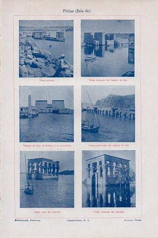 LAMINA V09335: Vistas de la Isla de Philae, Egipto