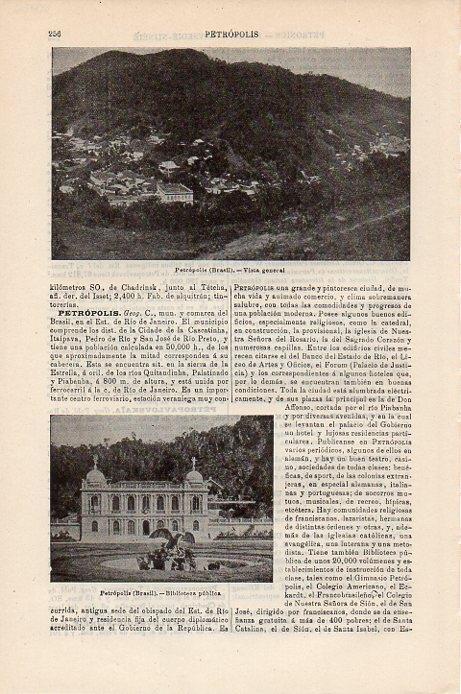 LAMINA V09316: Vista aerea de Petropolis, Brasil