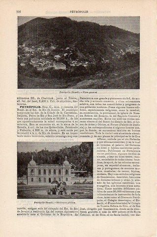 LAMINA V09316: Vista aerea de Petropolis, Brasil