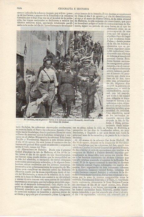 LAMINA V09601: El Caudillo y el general Varela en las ruinas del Alcazar