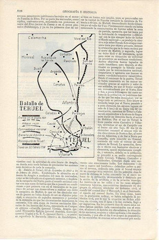 LAMINA V09605: Plano de la Batalla de Teruel
