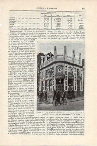 LAMINA V09598: La Casa de Irlanda en Dublin