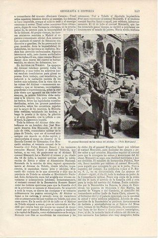 LAMINA V09613: General Moscardo en las ruinas del Alcazar