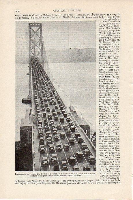 LAMINA V09578: Inaguracion del puente San Francisco-Oakland en 1936