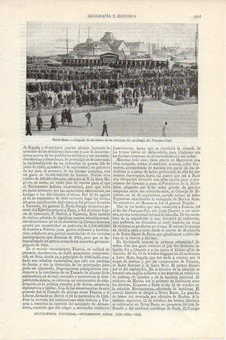 LAMINA V09585: Llegada de las victimas del naufragio del Pourquoi Pas en Saint-Malo