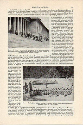 LAMINA V09591: El virrey y la condesa de Willingdon en Delhi