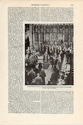LAMINA V09593: Eduardo VIII en la inhumacion de Jorge V en Windsor