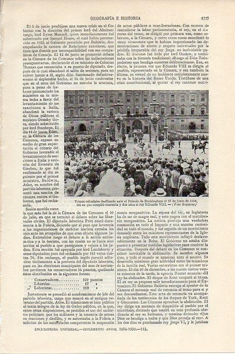 LAMINA V09594: Tropas coloniales en el Palacio de Buckingham junio de 1936