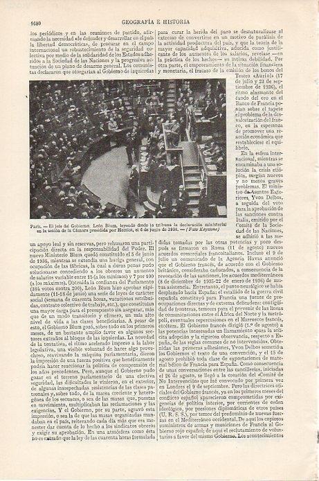 LAMINA V09584: Leon Blum en la Camara de Paris en 1936