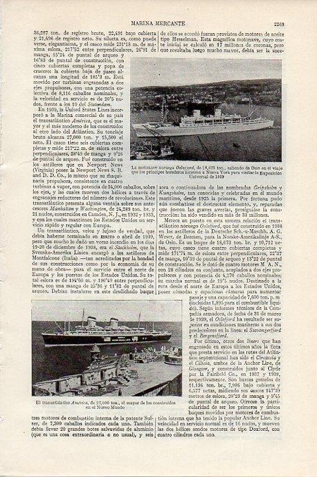 LAMINA V09660: Transatlantico America