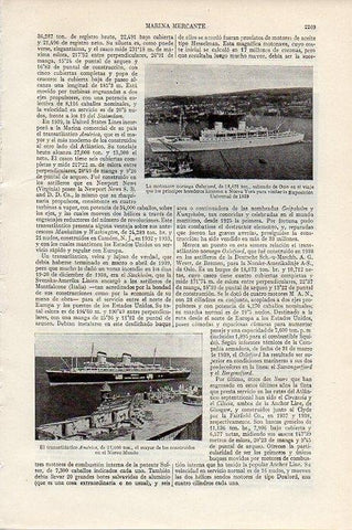 LAMINA V09660: Transatlantico America