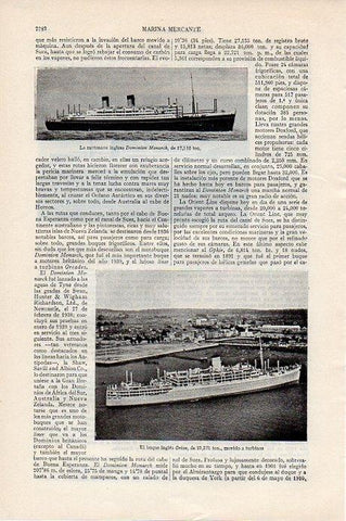 LAMINA V09666: Buque ingles Orion