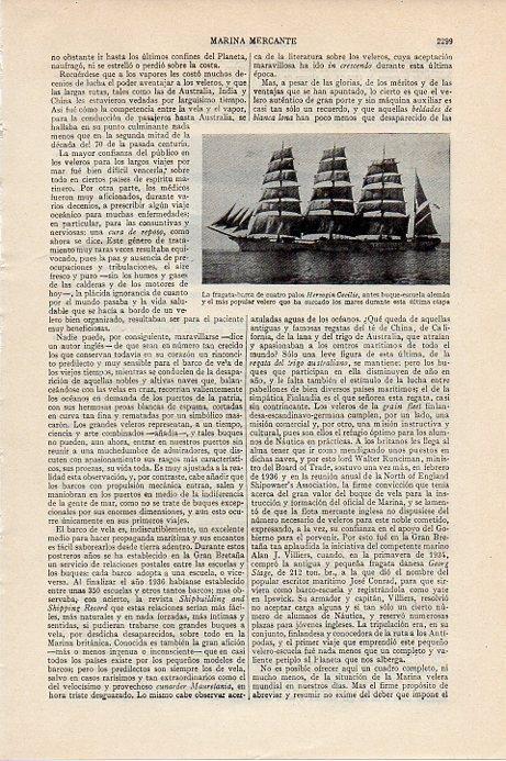 LAMINA V09672: Fragata de 4 palos Herzogin Cecilie