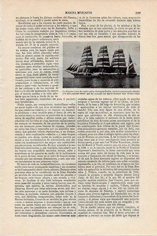 LAMINA V09672: Fragata de 4 palos Herzogin Cecilie