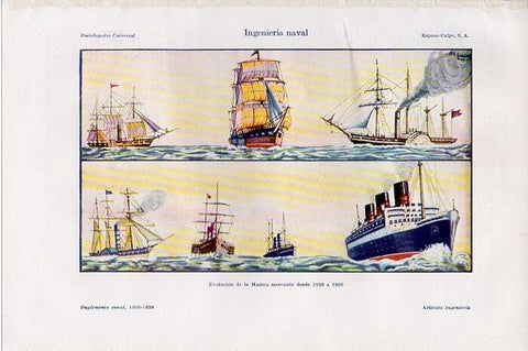 LAMINA V09650: Ingenieria naval desde 1826 a 1936