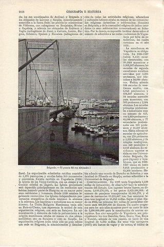 LAMINA V09648: Puente del rey Alejandro I en Belgrado