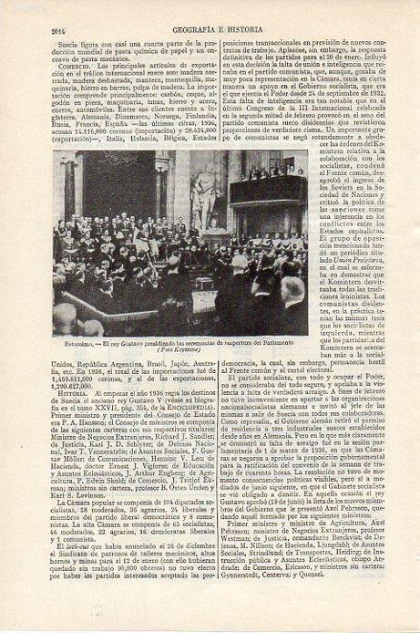 LAMINA V09632: Rey Gustavo de Suecia en el Parlamento