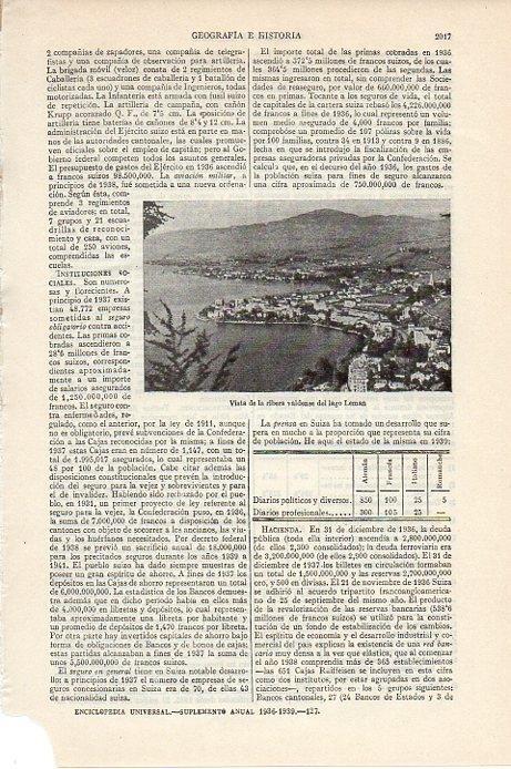 LAMINA V09634: Vista del lago Leman