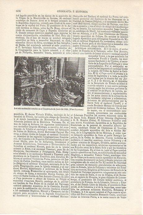 LAMINA V09641: Cardenales en Consistorio de junio de 1936
