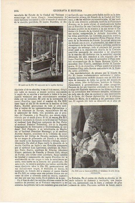 LAMINA V09644: Cadaver de Pio XI en la capilla Sixtina