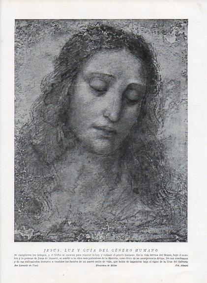 LAMINA V10093: Jesus, por Leonardo da Vinci