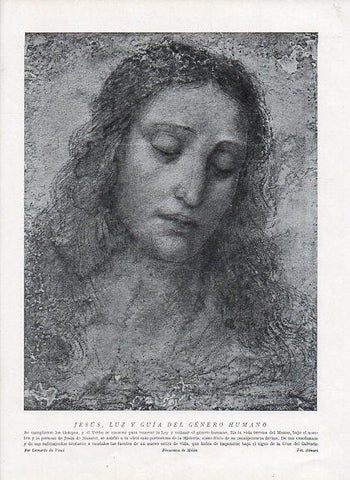 LAMINA V10093: Jesus, por Leonardo da Vinci