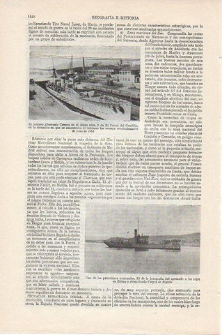 LAMINA V09569: El crucero Almirante Cervera en julio 1936