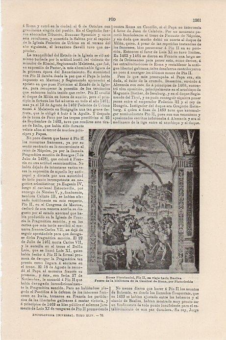 LAMINA V09502: Eneas Piccolomini hacia Basilea, por Pinturicchio