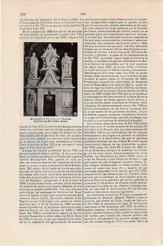 LAMINA V09504: Monumento a Pio VIII, por Tenerani