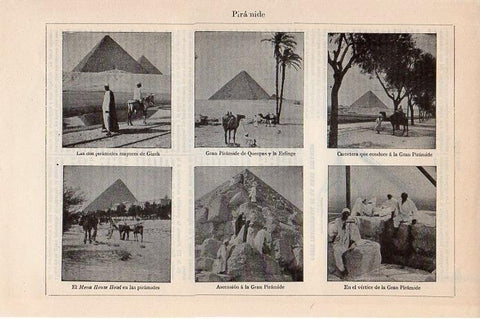 LAMINA V09513: Vistas de las piramides de Egipto