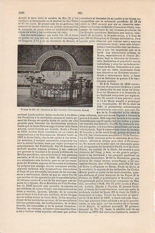 LAMINA V09505: Tumba de Pio IX