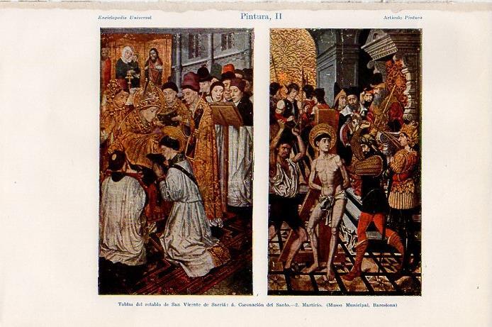 LAMINA V09489: Tablas del retablo de San Vicente de Sarria