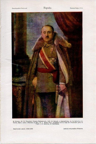 LAMINA V09548: Francisco Franco, por L. Marti Gras