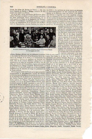LAMINA V09566: Gobierno presidido por Franco en Agosto de 1939