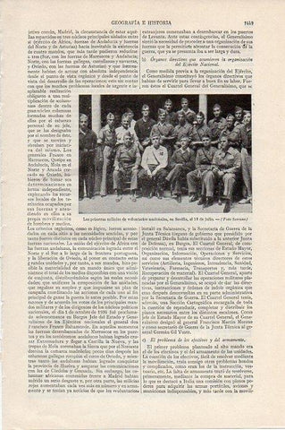 LAMINA V09558: Milicias de voluntarios nacionales el 18 julio en Sevilla