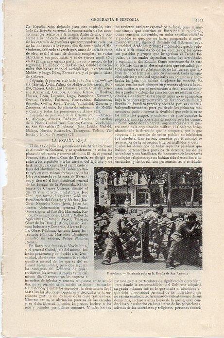 LAMINA V09544: Barricada roja en Ronda de San Antonio, Barcelona