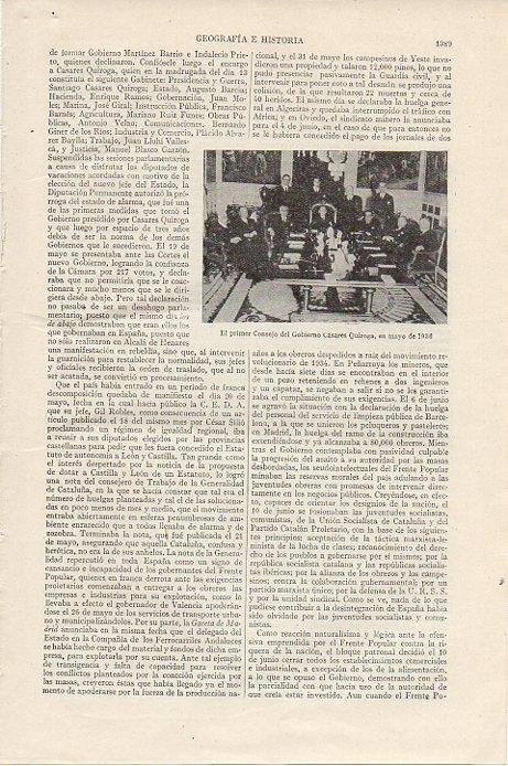 LAMINA V09543: Primer Consejo del Gobierno Casares Quiroga mayo 1936