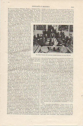 LAMINA V09543: Primer Consejo del Gobierno Casares Quiroga mayo 1936