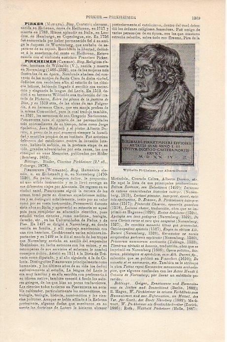 LAMINA V09531: Wilibaldo Pirkheimer, por Durero