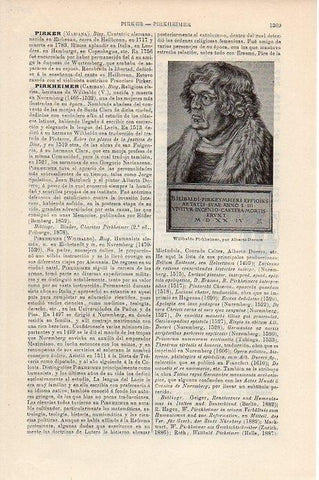 LAMINA V09531: Wilibaldo Pirkheimer, por Durero